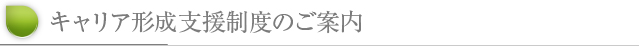 キャリア形成支援制度のご案内